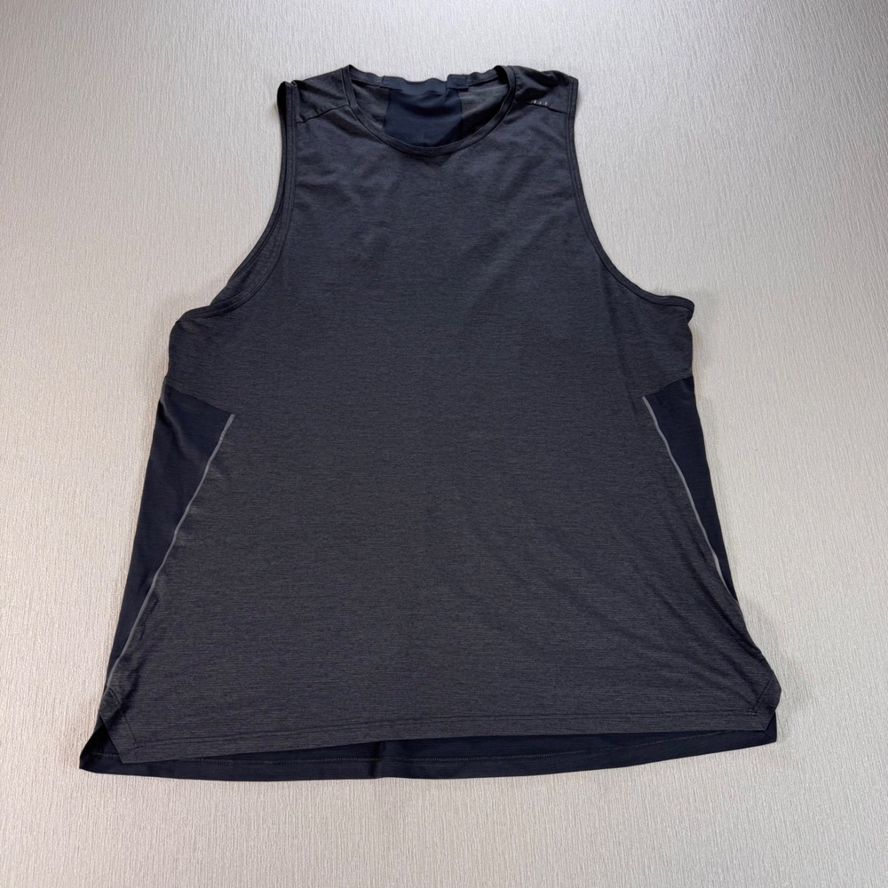 Lululemon Fast and Free Sleeveless Tank Top Mens Large Charcoal Grey Activewear